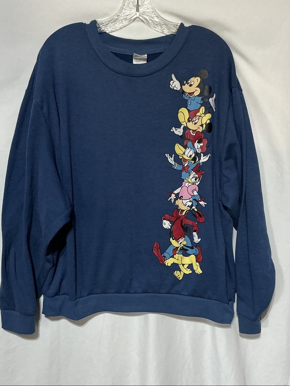 Disney Mickey Mouse & Friends Sweatshirt Stack of Character Graphics Sz XL